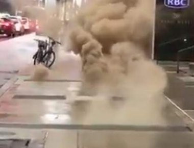 Εκρήξεις από μια πυρκαγιά σε υπόγειο στον Καναδά (βίντεο)